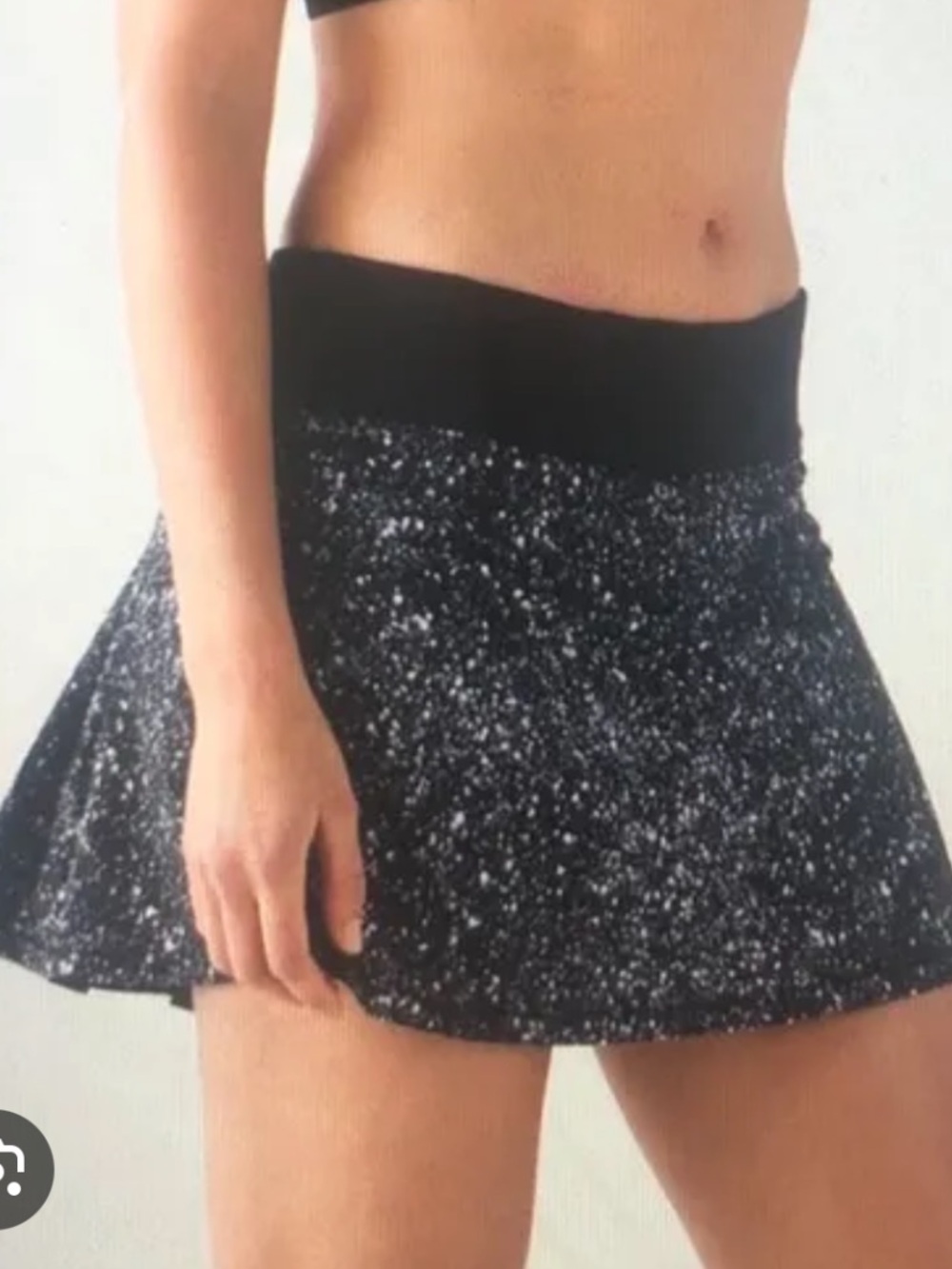 Lululemon Circuit Breaker Skort Tall Size 8 Black White Tennis Running